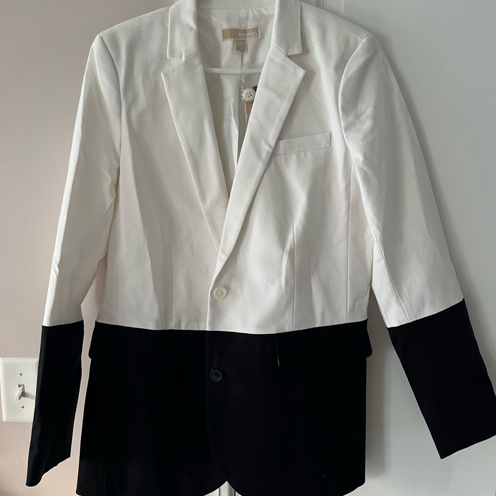 Michael Kors Black and White Blazer